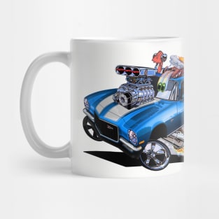 FULL BLOWN 71 Camaro Blue white stripe Mug